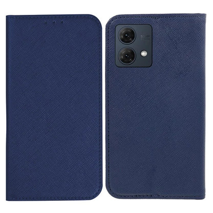 For Motorola Moto G84 5G Cross Texture Phone Cover Shockproof Leather Wallet Stand Case