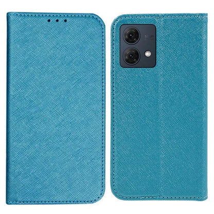 For Motorola Moto G84 5G Cross Texture Phone Cover Shockproof Leather Wallet Stand Case