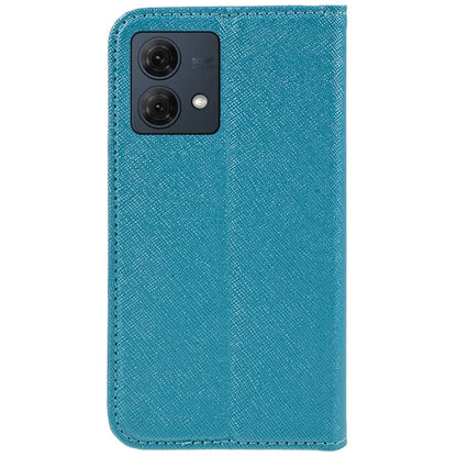 For Motorola Moto G84 5G Cross Texture Phone Cover Shockproof Leather Wallet Stand Case