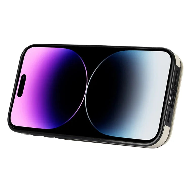 Phone Case for iPhone 14 Pro Max , RFID Blocking Wallet Retro PU+TPU Cellphone Kickstand Cover