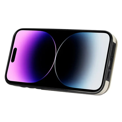 Phone Case for iPhone 14 Pro Max , RFID Blocking Wallet Retro PU+TPU Cellphone Kickstand Cover