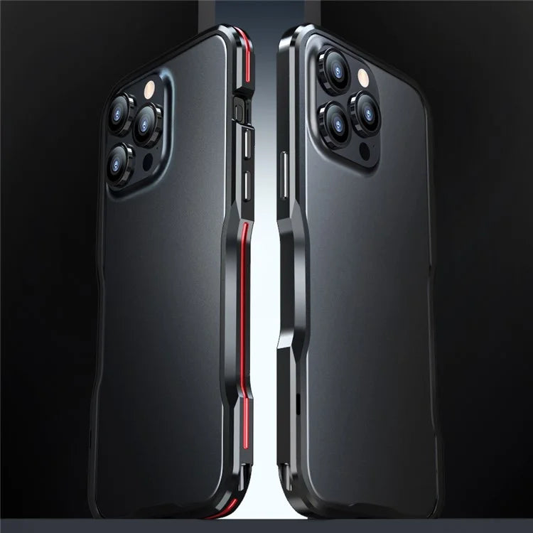 LUPHIE For iPhone 15 Pro Max Bumper Case Screw Lock Mobile Phone Metal Frame