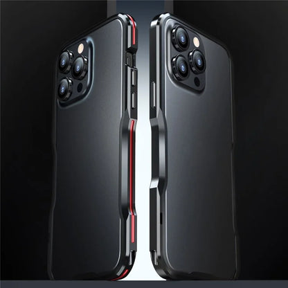 LUPHIE For iPhone 15 Pro Max Bumper Case Screw Lock Mobile Phone Metal Frame