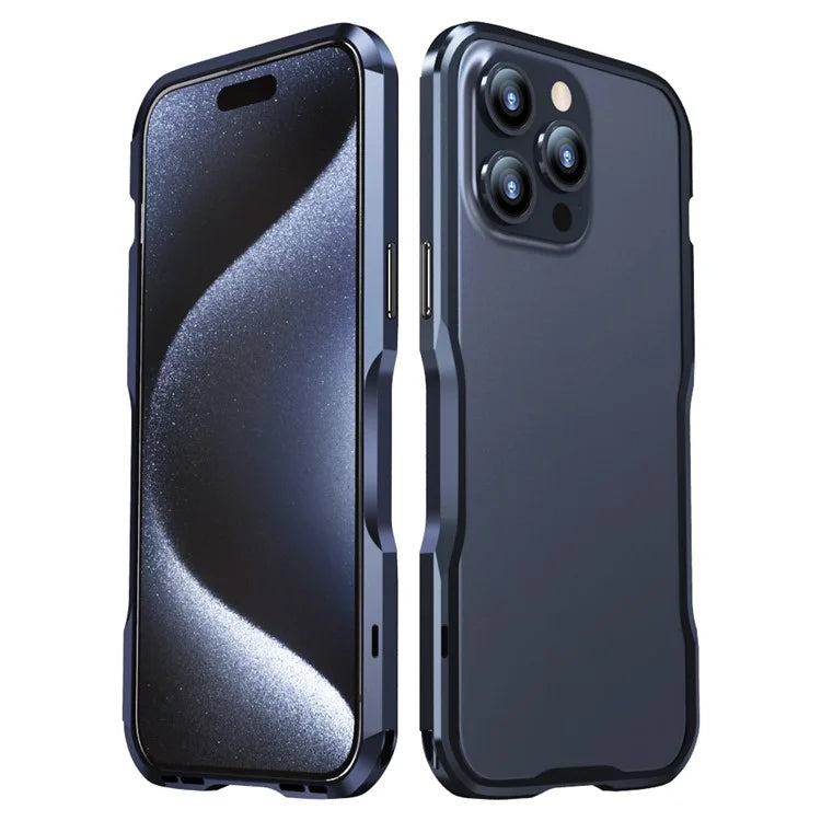 LUPHIE For iPhone 15 Pro Max Bumper Case Screw Lock Mobile Phone Metal Frame