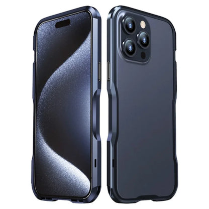 LUPHIE For iPhone 15 Pro Max Bumper Case Screw Lock Mobile Phone Metal Frame