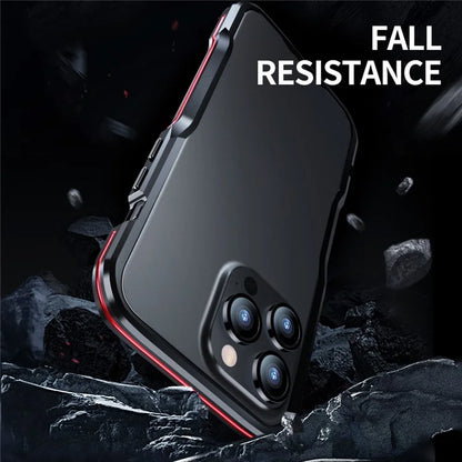 LUPHIE For iPhone 15 Pro Max Bumper Case Screw Lock Mobile Phone Metal Frame