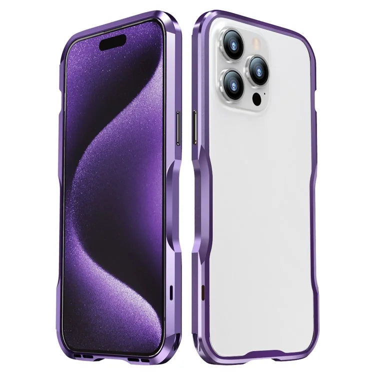 LUPHIE For iPhone 15 Pro Max Bumper Case Screw Lock Mobile Phone Metal Frame