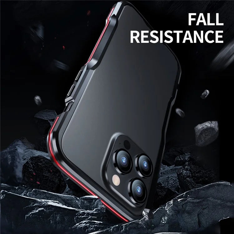 LUPHIE For iPhone 15 Pro Max Bumper Case Screw Lock Mobile Phone Metal Frame