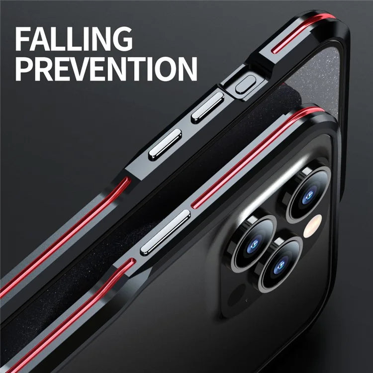 LUPHIE For iPhone 15 Pro Max Bumper Case Screw Lock Mobile Phone Metal Frame