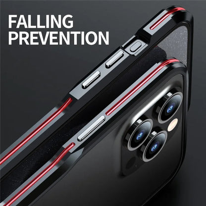 LUPHIE For iPhone 15 Pro Max Bumper Case Screw Lock Mobile Phone Metal Frame