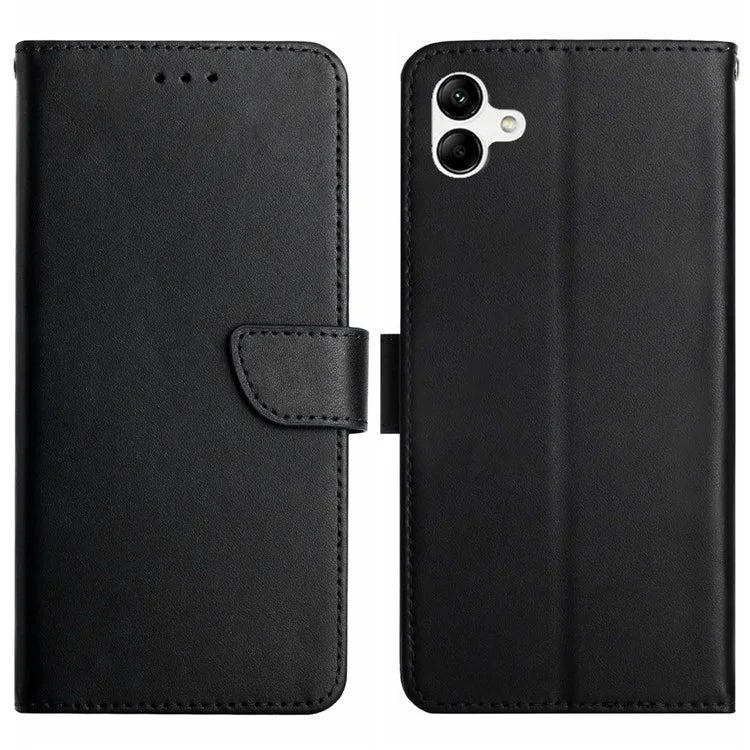 HT02 For Samsung Galaxy A05 4G Case Slim-Fit TPU + Genuine Cow Leather Cell Phone Cover