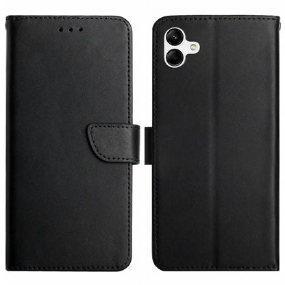 HT02 For Samsung Galaxy A05 4G Case Slim-Fit TPU + Genuine Cow Leather Cell Phone Cover