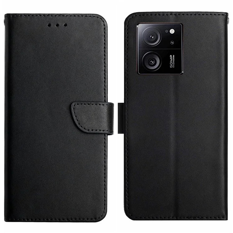 HT02 For Xiaomi 13T Pro / 13T Case Wallet Genuine Cow Leather Phone Cover Shell