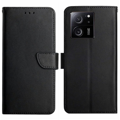 HT02 For Xiaomi 13T Pro / 13T Case Wallet Genuine Cow Leather Phone Cover Shell