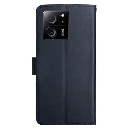 HT02 For Xiaomi 13T Pro / 13T Case Wallet Genuine Cow Leather Phone Cover Shell
