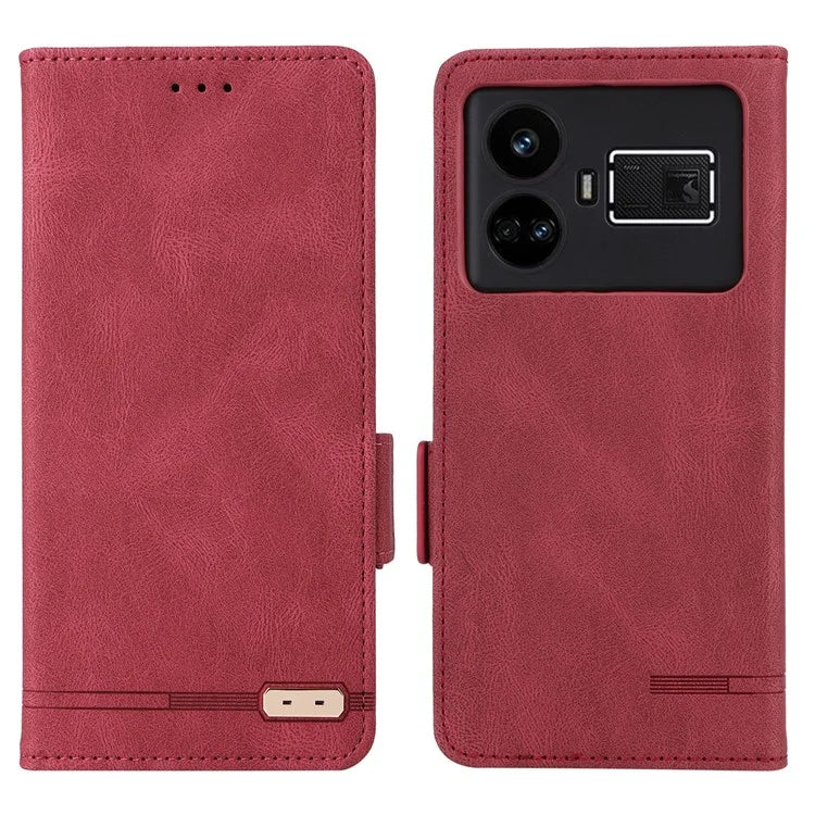 For Realme GT5 5G Case Shockproof PU Leather Wallet Stand Mobile Phone Cover