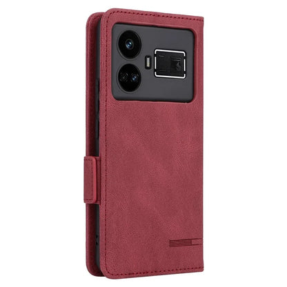 For Realme GT5 5G Case Shockproof PU Leather Wallet Stand Mobile Phone Cover