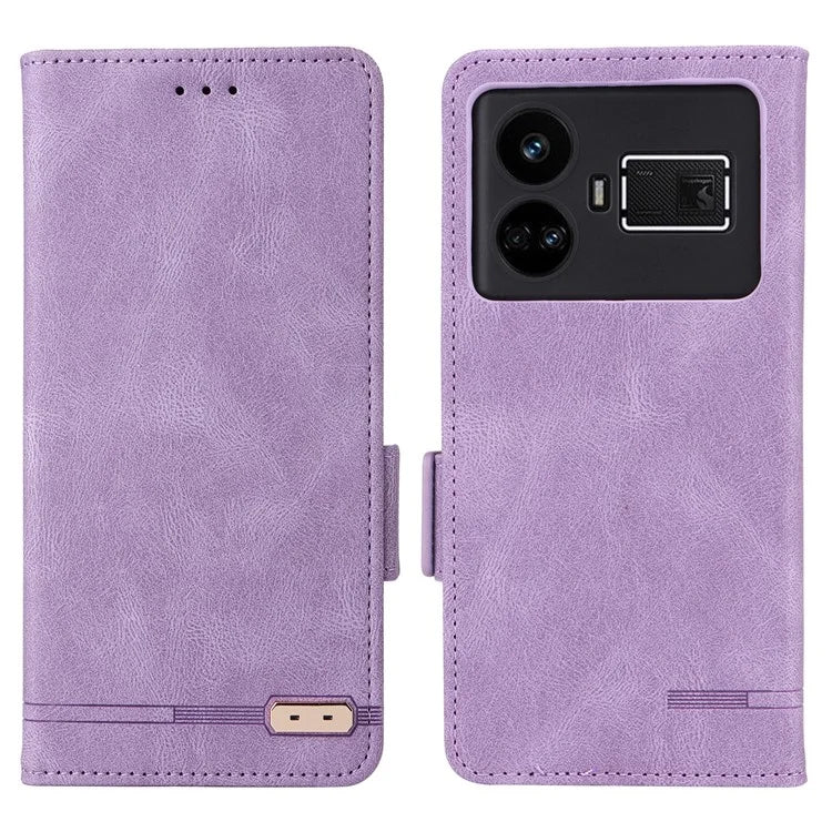 For Realme GT5 5G Case Shockproof PU Leather Wallet Stand Mobile Phone Cover