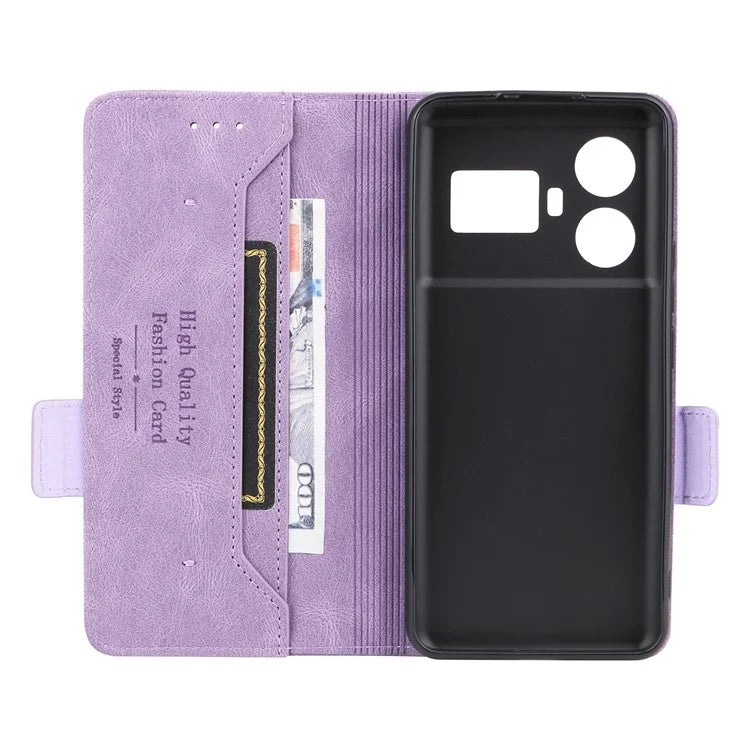 For Realme GT5 5G Case Shockproof PU Leather Wallet Stand Mobile Phone Cover