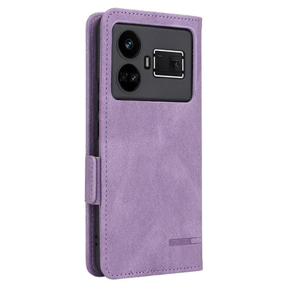 For Realme GT5 5G Case Shockproof PU Leather Wallet Stand Mobile Phone Cover