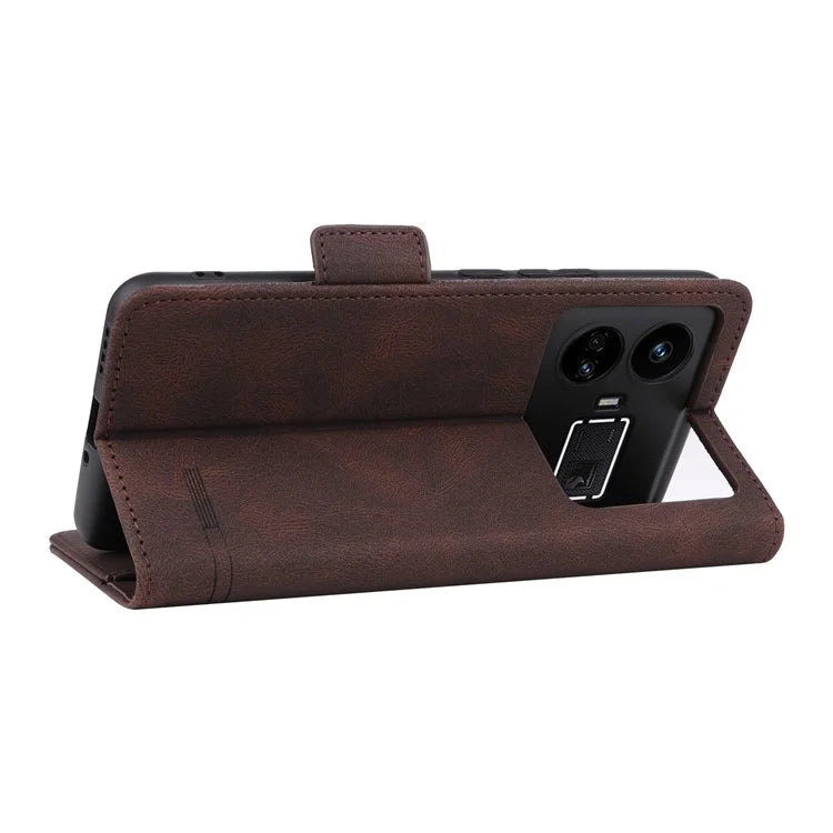 For Realme GT5 5G Case Shockproof PU Leather Wallet Stand Mobile Phone Cover