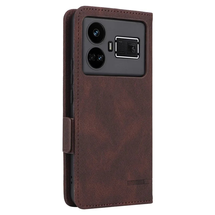 For Realme GT5 5G Case Shockproof PU Leather Wallet Stand Mobile Phone Cover
