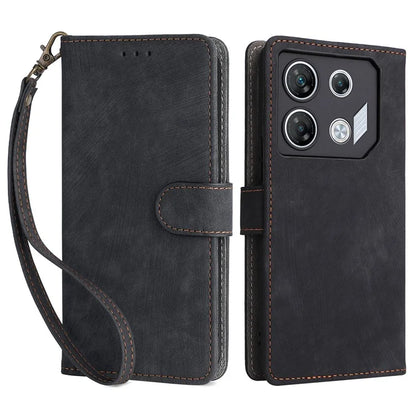 For Transsion Infinix GT 10 Pro 5G / X6739 Case RFID Blocking Leather Stand Phone Cover with Strap