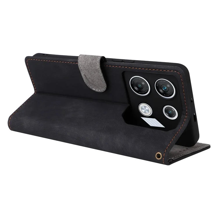 For Transsion Infinix GT 10 Pro 5G / X6739 Case RFID Blocking Leather Stand Phone Cover with Strap