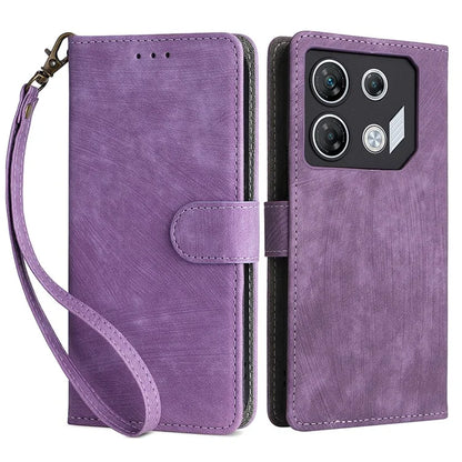 For Transsion Infinix GT 10 Pro 5G / X6739 Case RFID Blocking Leather Stand Phone Cover with Strap