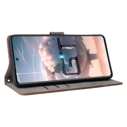 For Transsion Infinix GT 10 Pro 5G / X6739 Case RFID Blocking Leather Stand Phone Cover with Strap