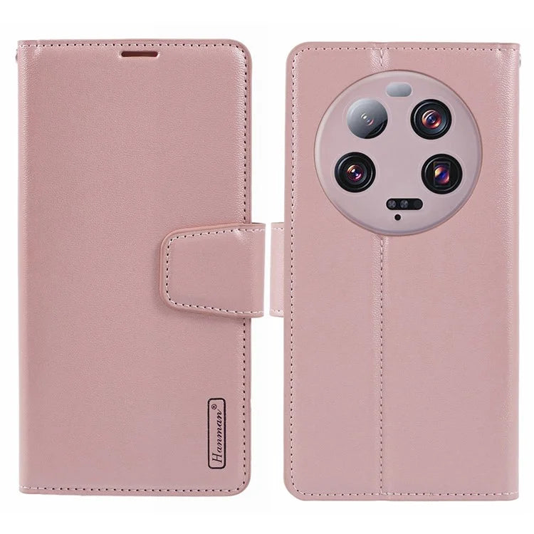 HANMAN Mill Series for Xiaomi 13 Ultra Wallet Case PU Leather Folio Stand Phone Cover