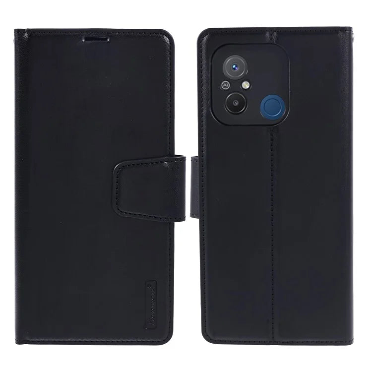 HANMAN Mill Series for Xiaomi Redmi 12C 4G / 11A 4G / Poco C55 4G Case Flip PU Leather Wallet Phone Cover
