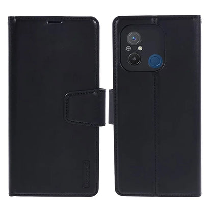 HANMAN Mill Series for Xiaomi Redmi 12C 4G / 11A 4G / Poco C55 4G Case Flip PU Leather Wallet Phone Cover