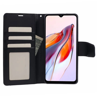 HANMAN Mill Series for Xiaomi Redmi 12C 4G / 11A 4G / Poco C55 4G Case Flip PU Leather Wallet Phone Cover