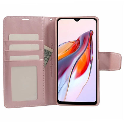 HANMAN Mill Series for Xiaomi Redmi 12C 4G / 11A 4G / Poco C55 4G Case Flip PU Leather Wallet Phone Cover