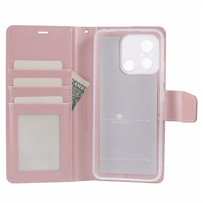 HANMAN Mill Series for Xiaomi Redmi 12C 4G / 11A 4G / Poco C55 4G Case Flip PU Leather Wallet Phone Cover