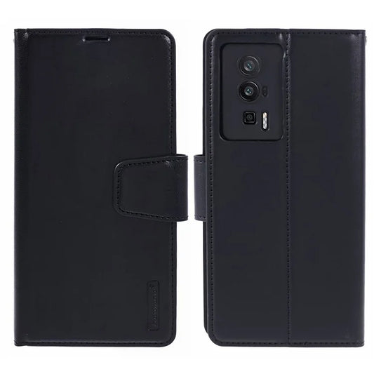 HANMAN Mill Series for Xiaomi Redmi K60 5G / K60 Pro 5G / Poco F5 Pro 5G Case Stand Feature PU Leather Phone Cover