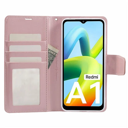 HANMAN Mill Series for Xiaomi Redmi A1 4G / A2 4G Case Wallet PU Leather Shockproof Phone Cover