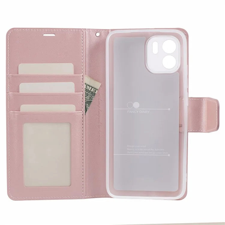 HANMAN Mill Series for Xiaomi Redmi A1 4G / A2 4G Case Wallet PU Leather Shockproof Phone Cover