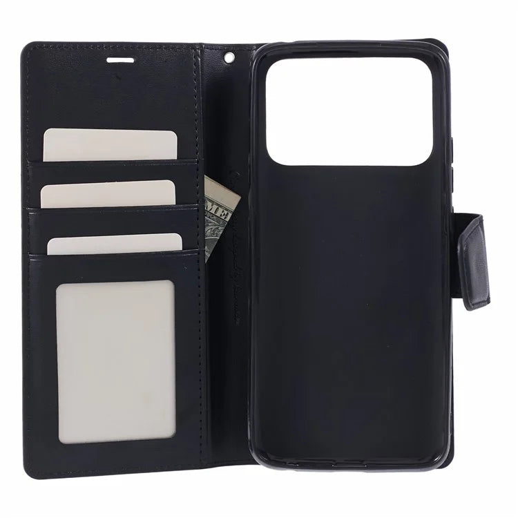 HANMAN Mill Series for Xiaomi Poco C40 Case Protective PU Leather Wallet Phone Cover