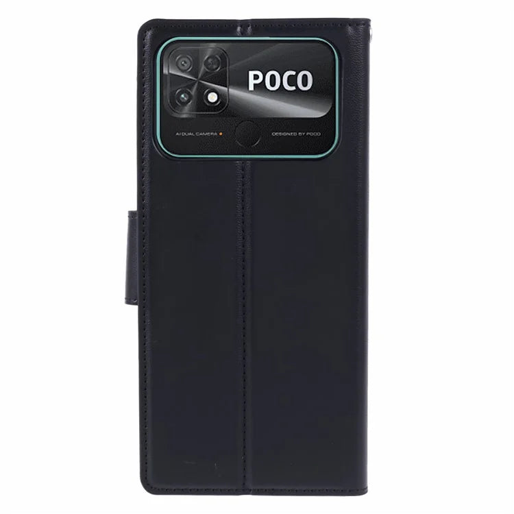 HANMAN Mill Series for Xiaomi Poco C40 Case Protective PU Leather Wallet Phone Cover