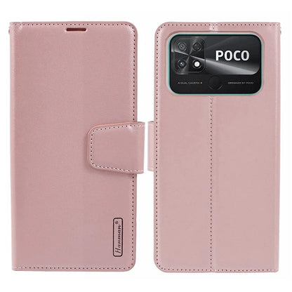 HANMAN Mill Series for Xiaomi Poco C40 Case Protective PU Leather Wallet Phone Cover