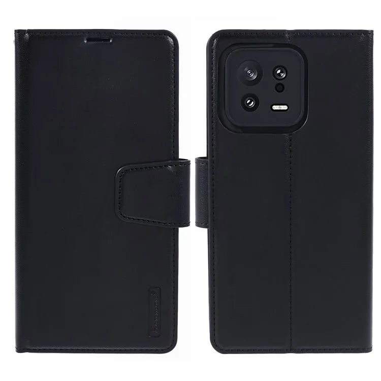 HANMAN Mill Series for Xiaomi 13 Case PU Leather Magnetic Flip Folio Phone Cover