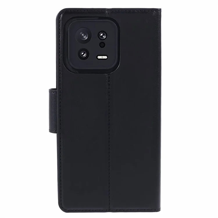 HANMAN Mill Series for Xiaomi 13 Case PU Leather Magnetic Flip Folio Phone Cover