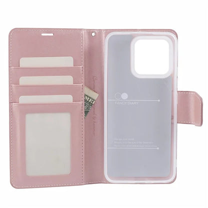 HANMAN Mill Series for Xiaomi 13 Case PU Leather Magnetic Flip Folio Phone Cover