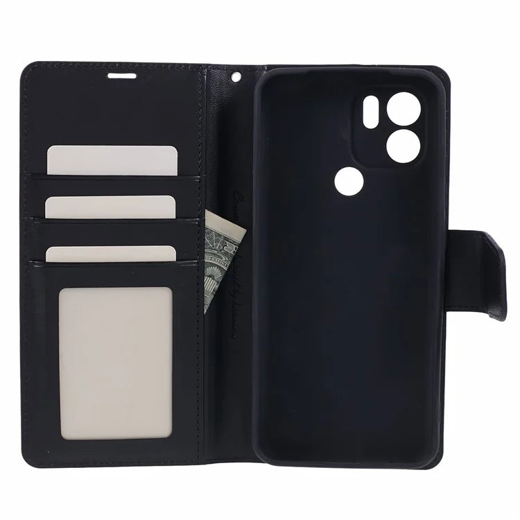 HANMAN Mill Series for Xiaomi Redmi A1+ 4G / A2+ 4G / Poco C50 4G / C51 4G Case PU Leather Magnetic Closure Phone Cover