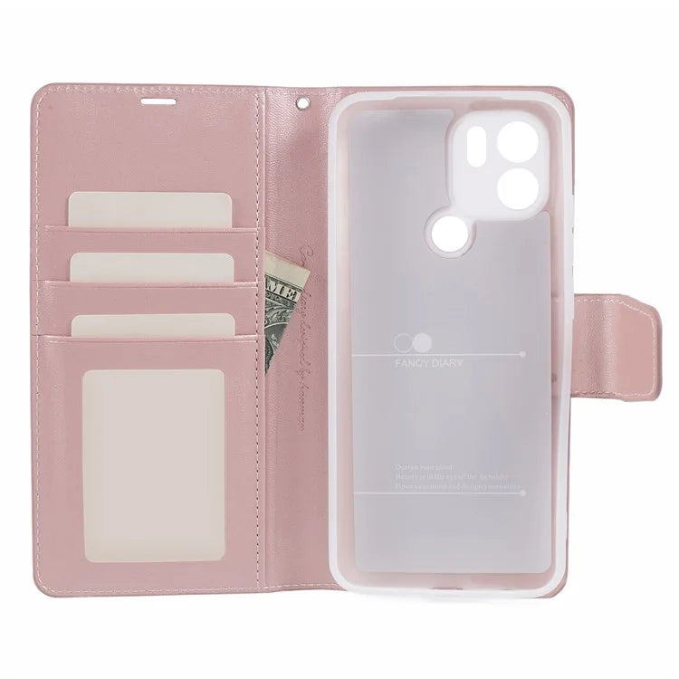 HANMAN Mill Series for Xiaomi Redmi A1+ 4G / A2+ 4G / Poco C50 4G / C51 4G Case PU Leather Magnetic Closure Phone Cover