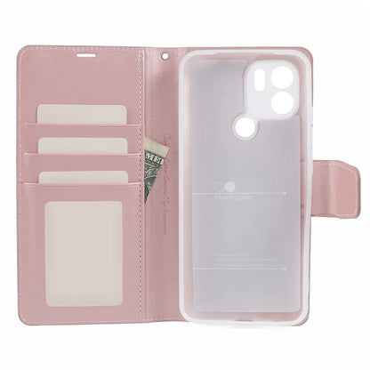 HANMAN Mill Series for Xiaomi Redmi A1+ 4G / A2+ 4G / Poco C50 4G / C51 4G Case PU Leather Magnetic Closure Phone Cover