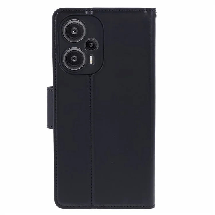HANMAN Mill Series for Xiaomi Redmi Note 12 Turbo / Poco F5 5G Case PU Leather Wallet Shockproof Shell
