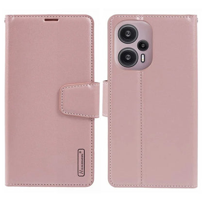 HANMAN Mill Series for Xiaomi Redmi Note 12 Turbo / Poco F5 5G Case PU Leather Wallet Shockproof Shell
